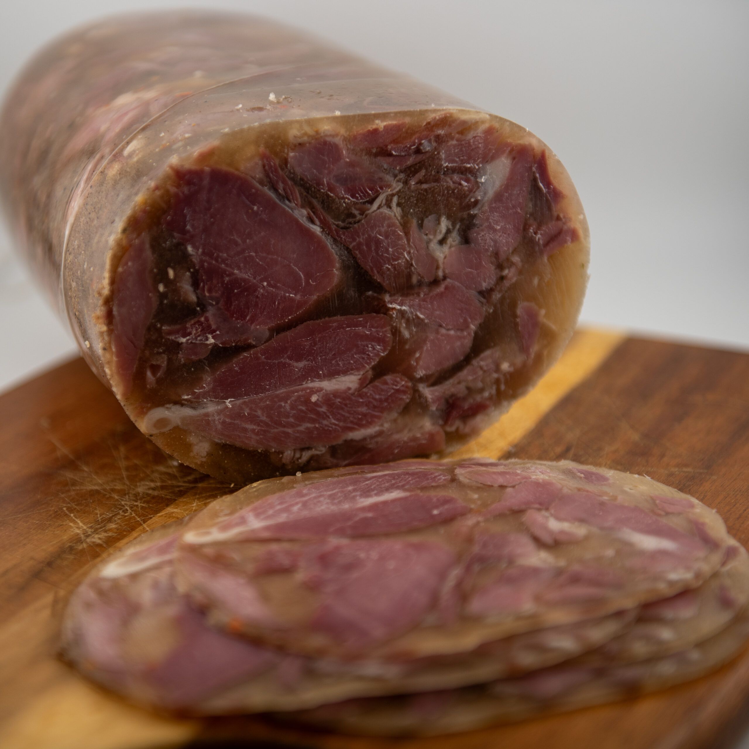 Sliced artisan head cheese
