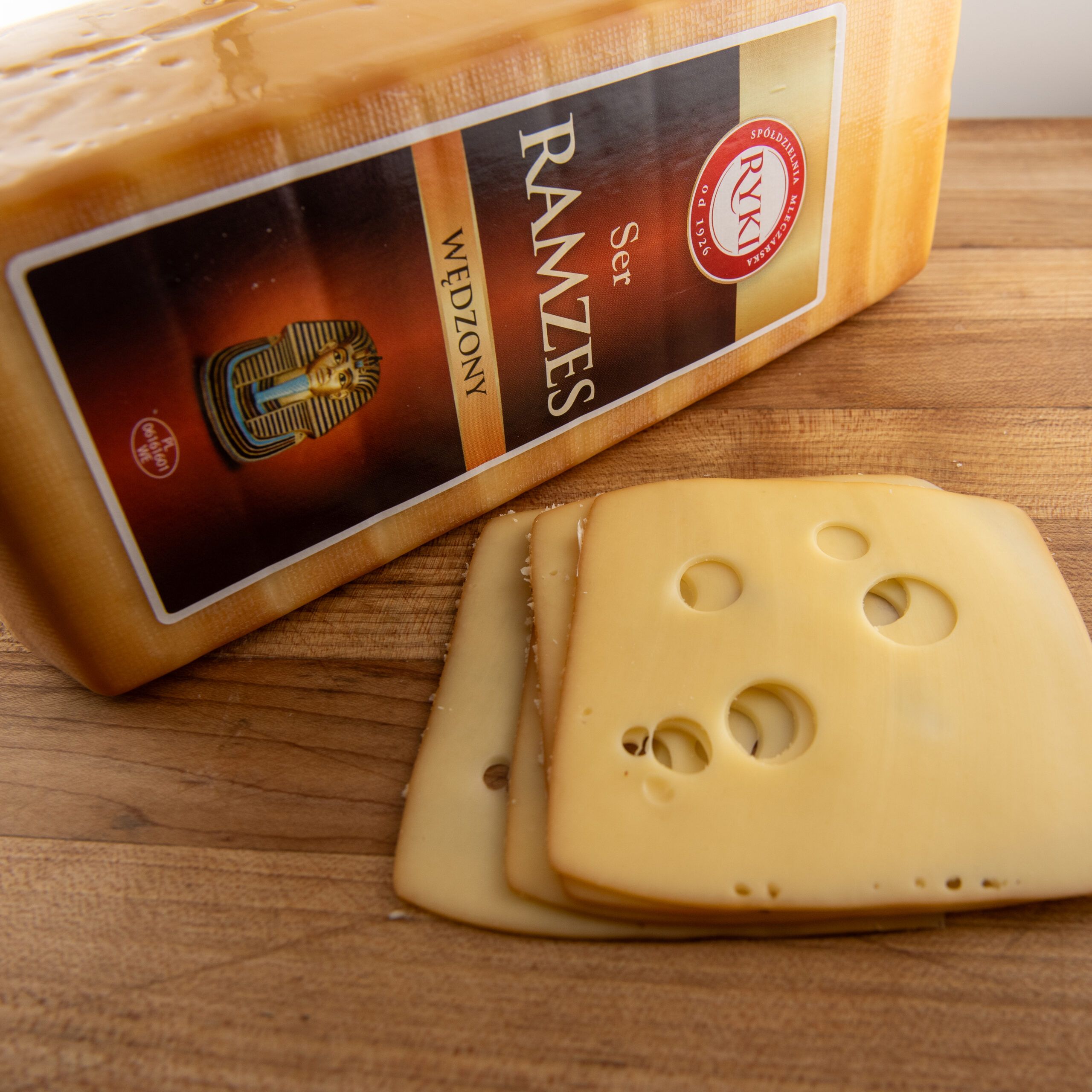 Ramzes smoked cheese, bold flavour and smoky aroma, ideal for culinary creations