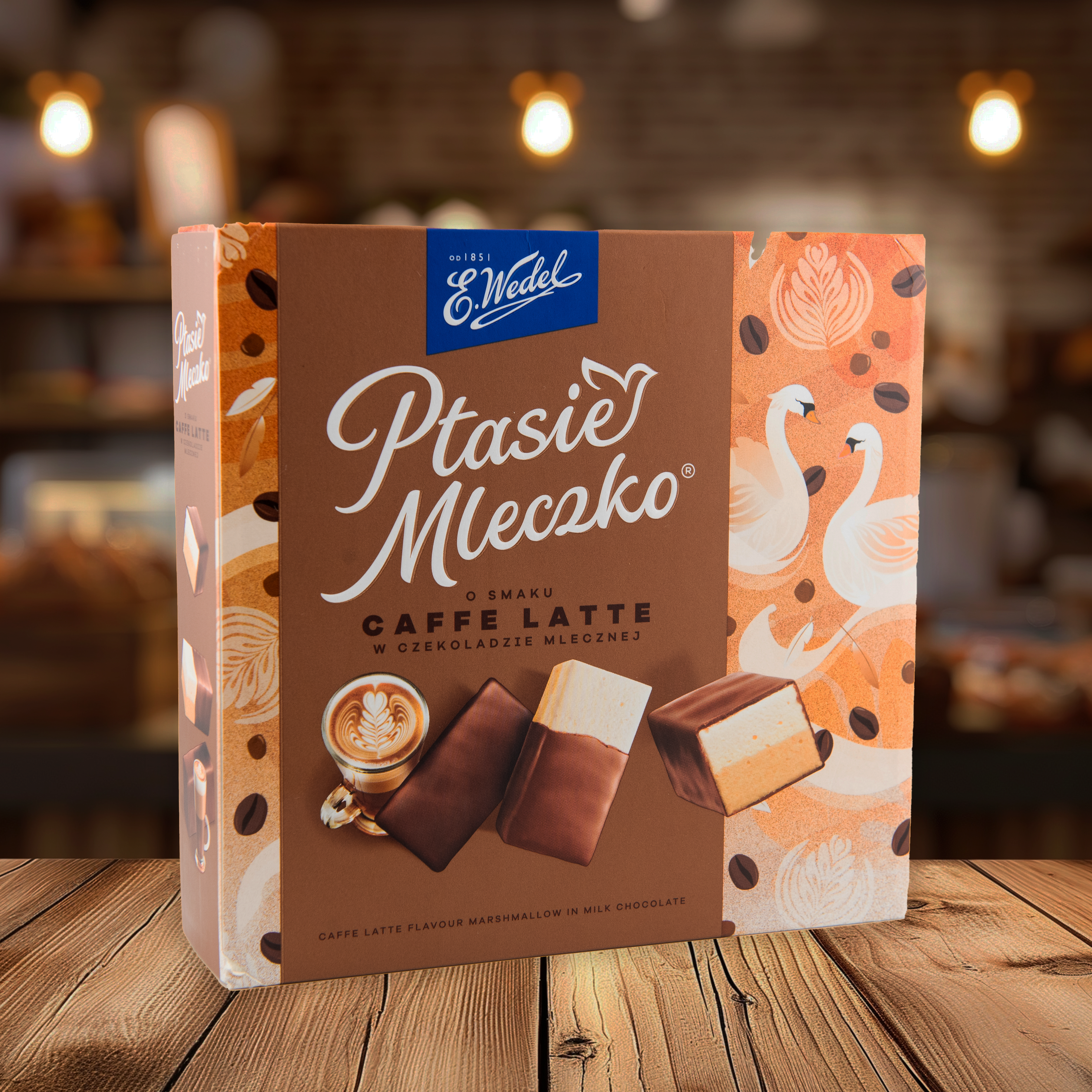 Ptasie Mleczko Caffe Latte by E.Wedel - Chocolate-Covered Coffee-Flavored Marshmallows