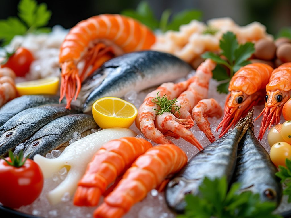 Fresh seafood selection featuring vibrant and flavorful options.