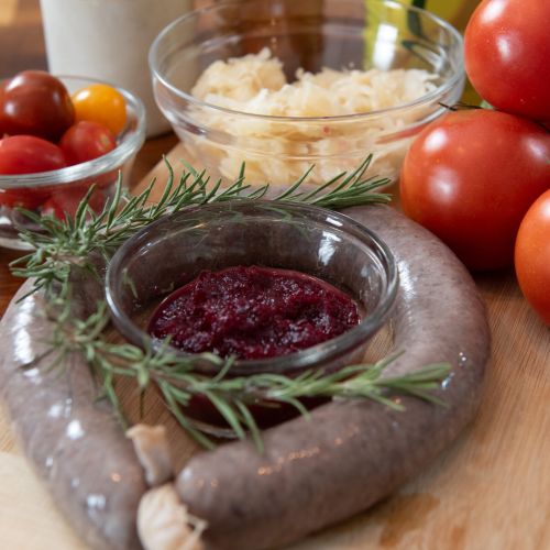 Traditional artisanal black pudding