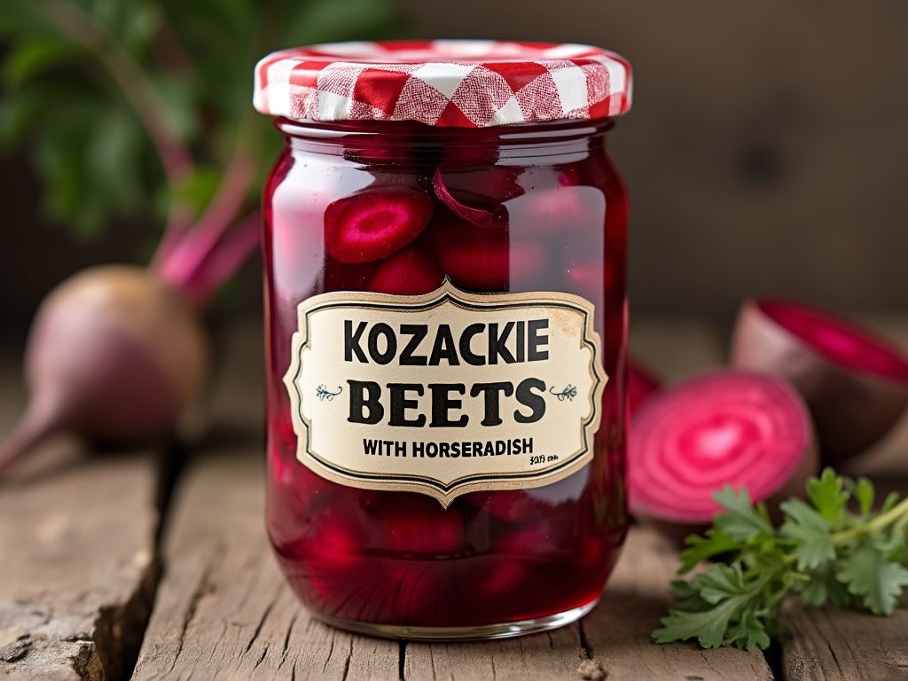 Jar of Kozackie Beets with Horseradish