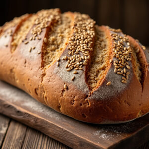 Fresh Benus Flaxseed Bread Loaf
