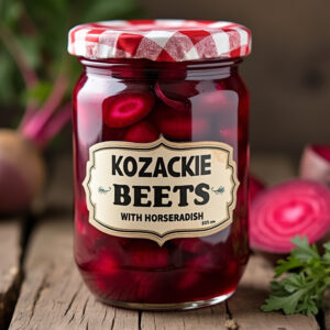 Jar of Kozackie Beets with Horseradish