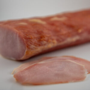 Sliced smoked pork loin