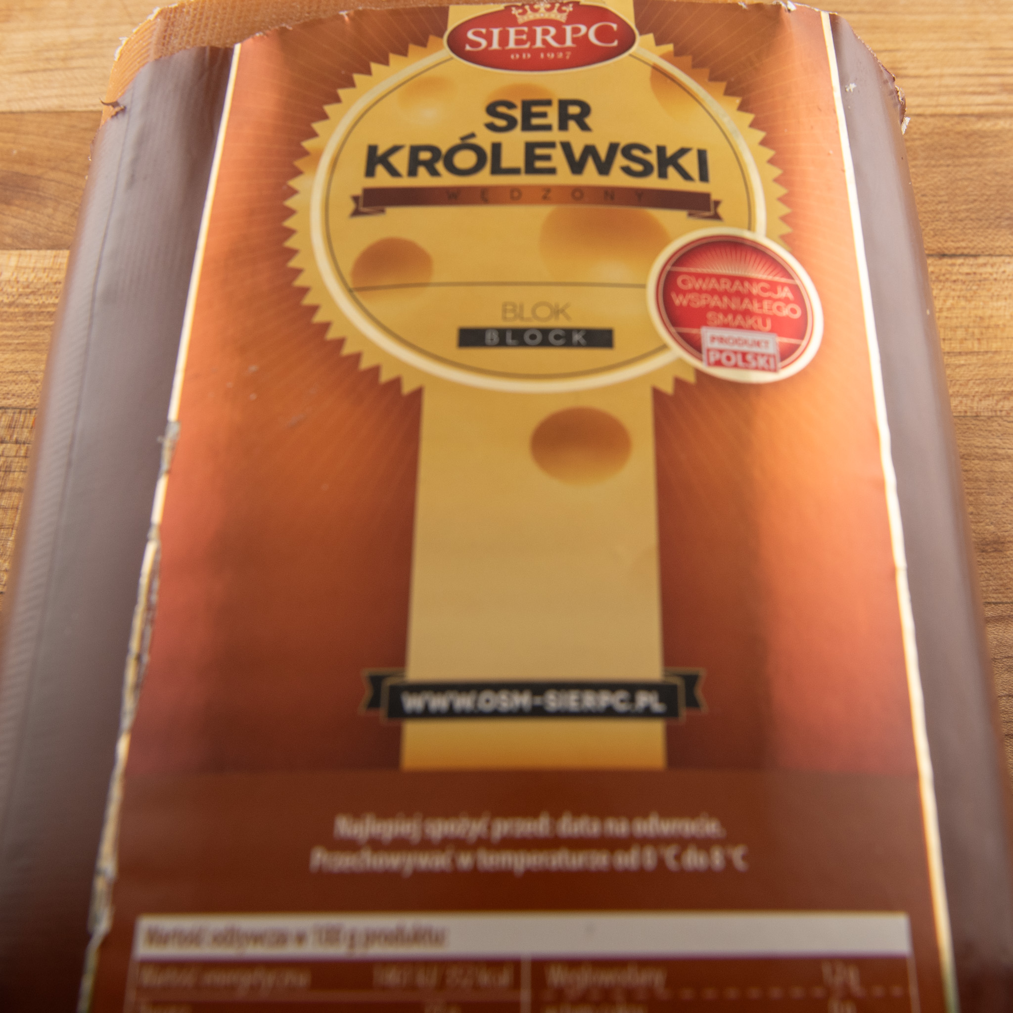 Royal smoked cheese Królewski Mlekpol