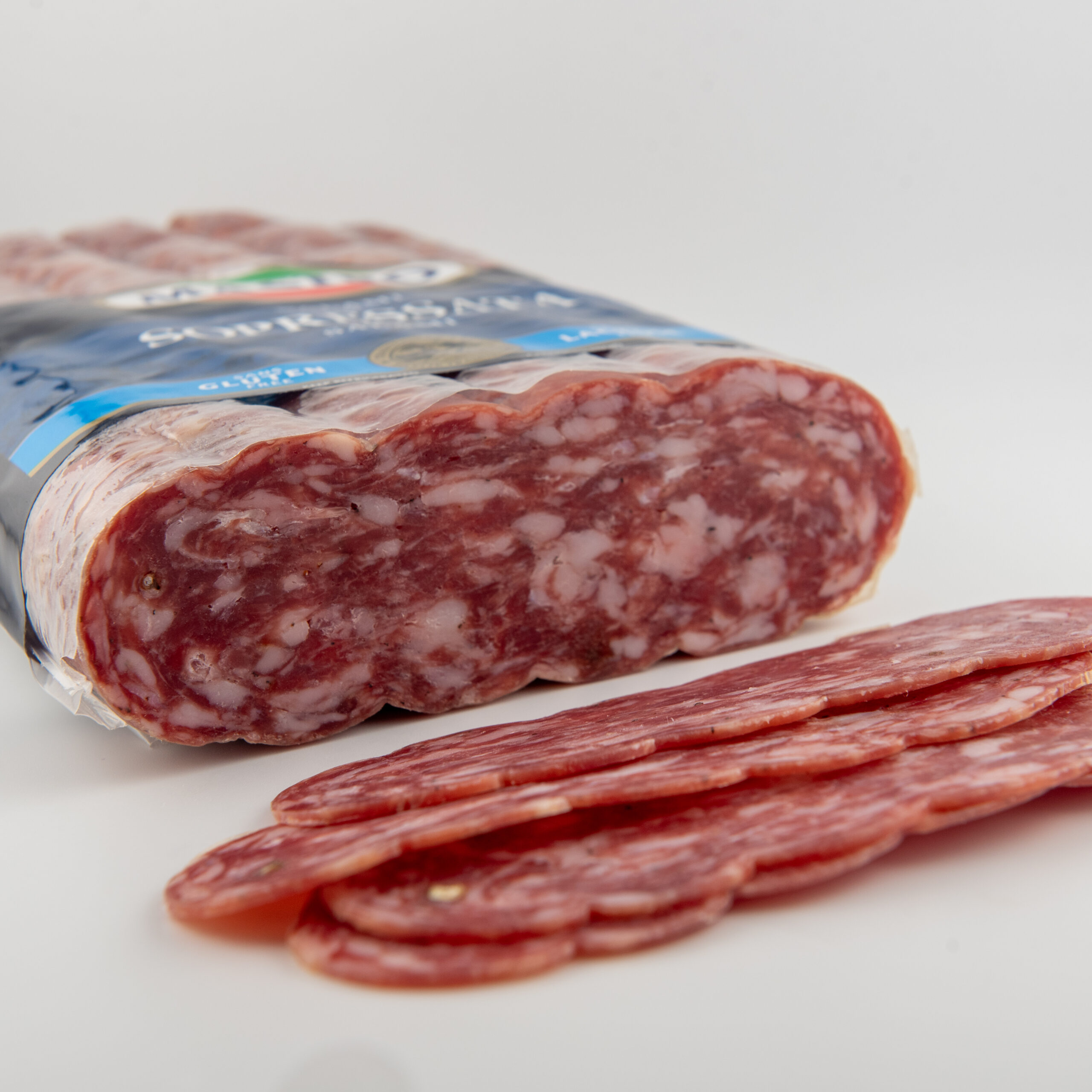 Italian Sopressata salami with pepper and garlic