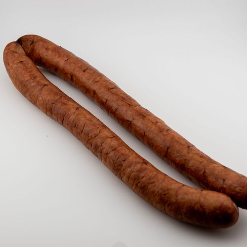 Country-style smoked sausage artisanal product
